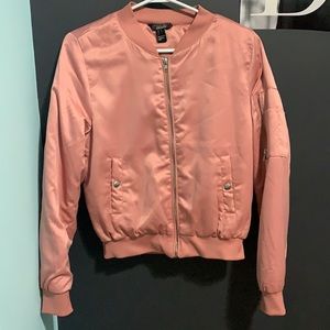 Blush pink bomber jacket
